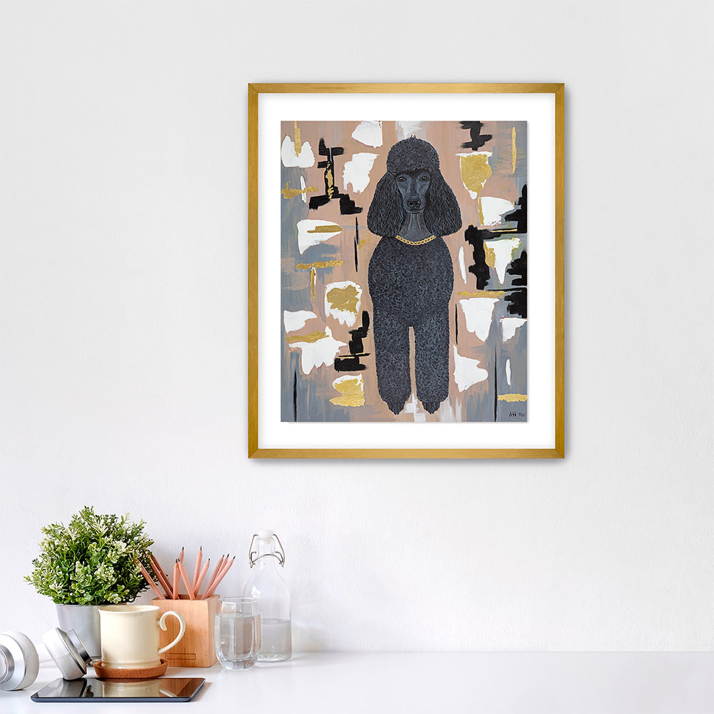 16" x 20" Acrylic Standard Poodle Painting Print
