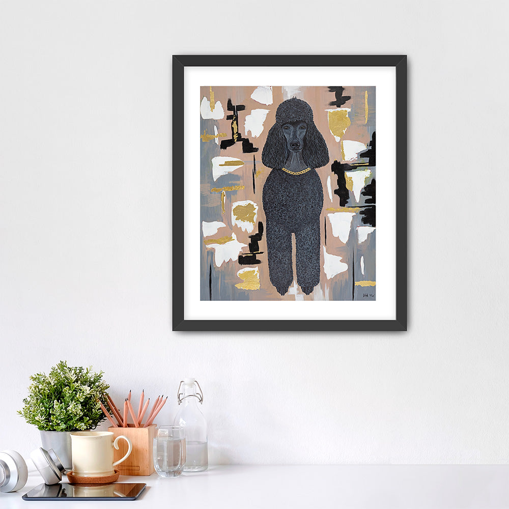 16" x 20" Acrylic Standard Poodle Painting Print