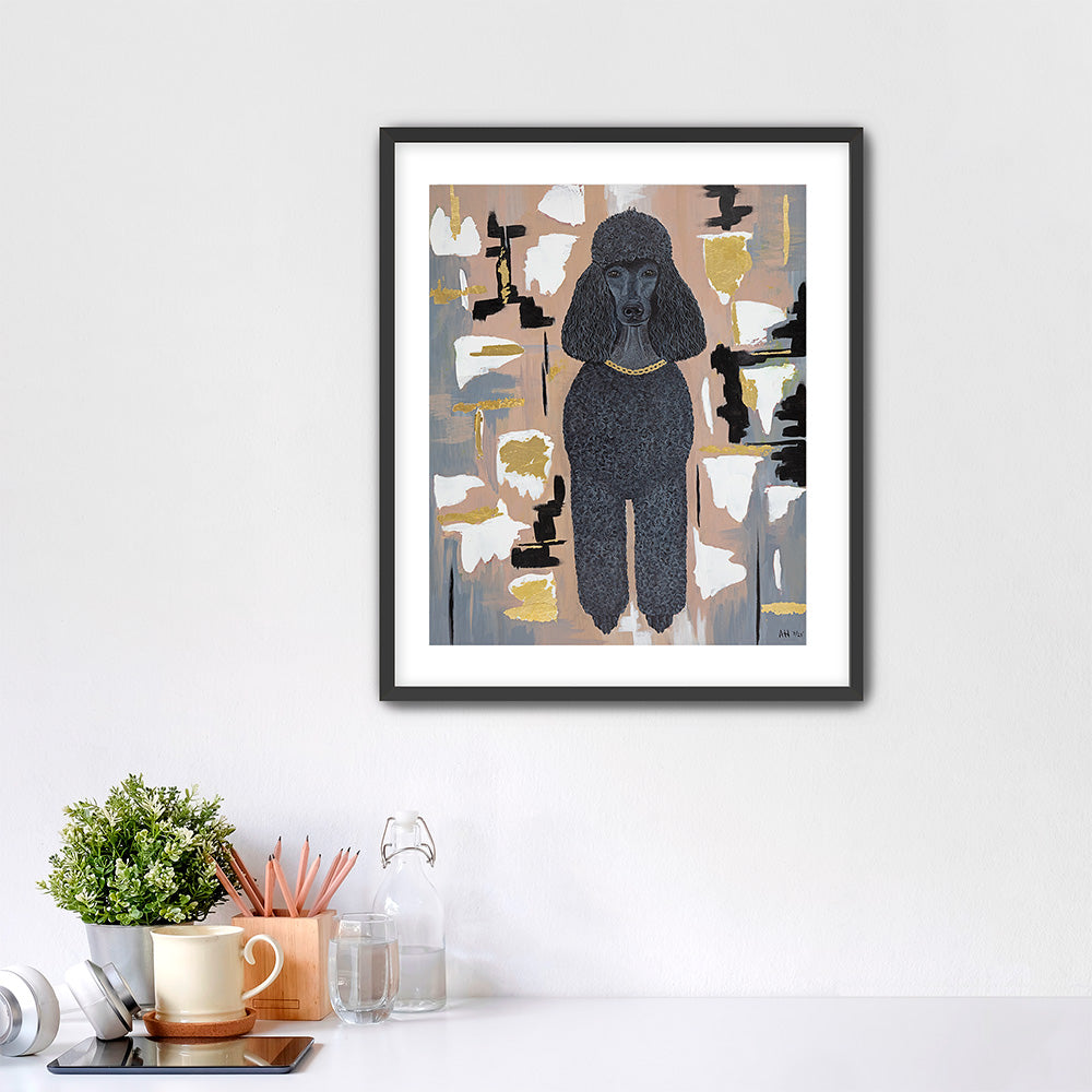 16" x 20" Acrylic Standard Poodle Painting Print