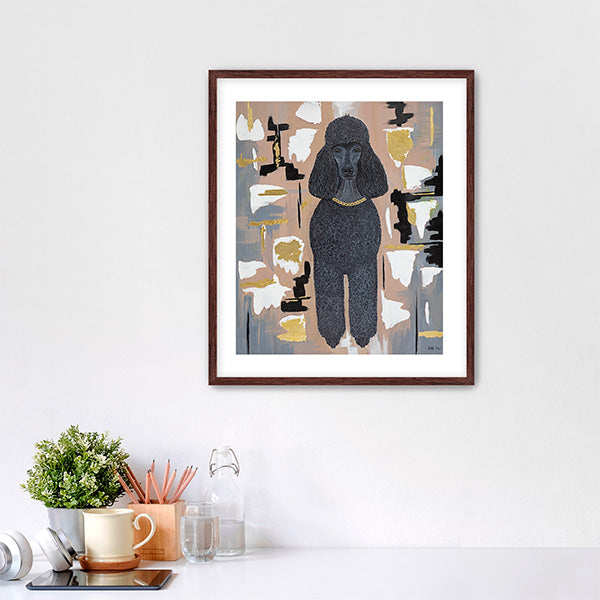 16" x 20" Acrylic Standard Poodle Painting Print