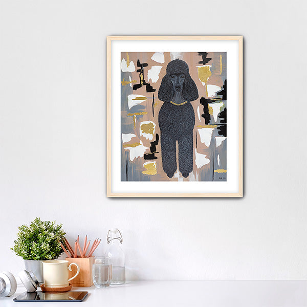 16" x 20" Acrylic Standard Poodle Painting Print