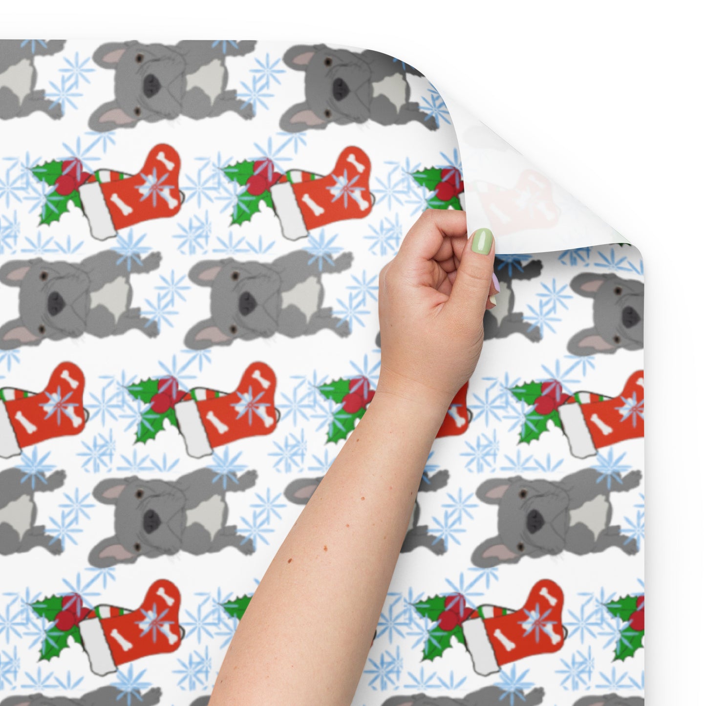 French Bulldog (Grey) Wrapping Paper Sheets