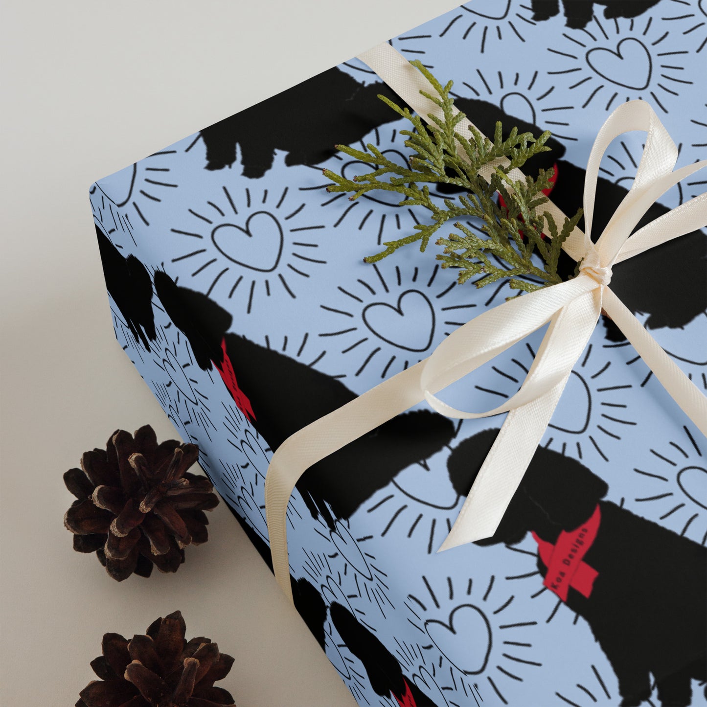Koa Designs Logo Blue Wrapping Paper Sheets