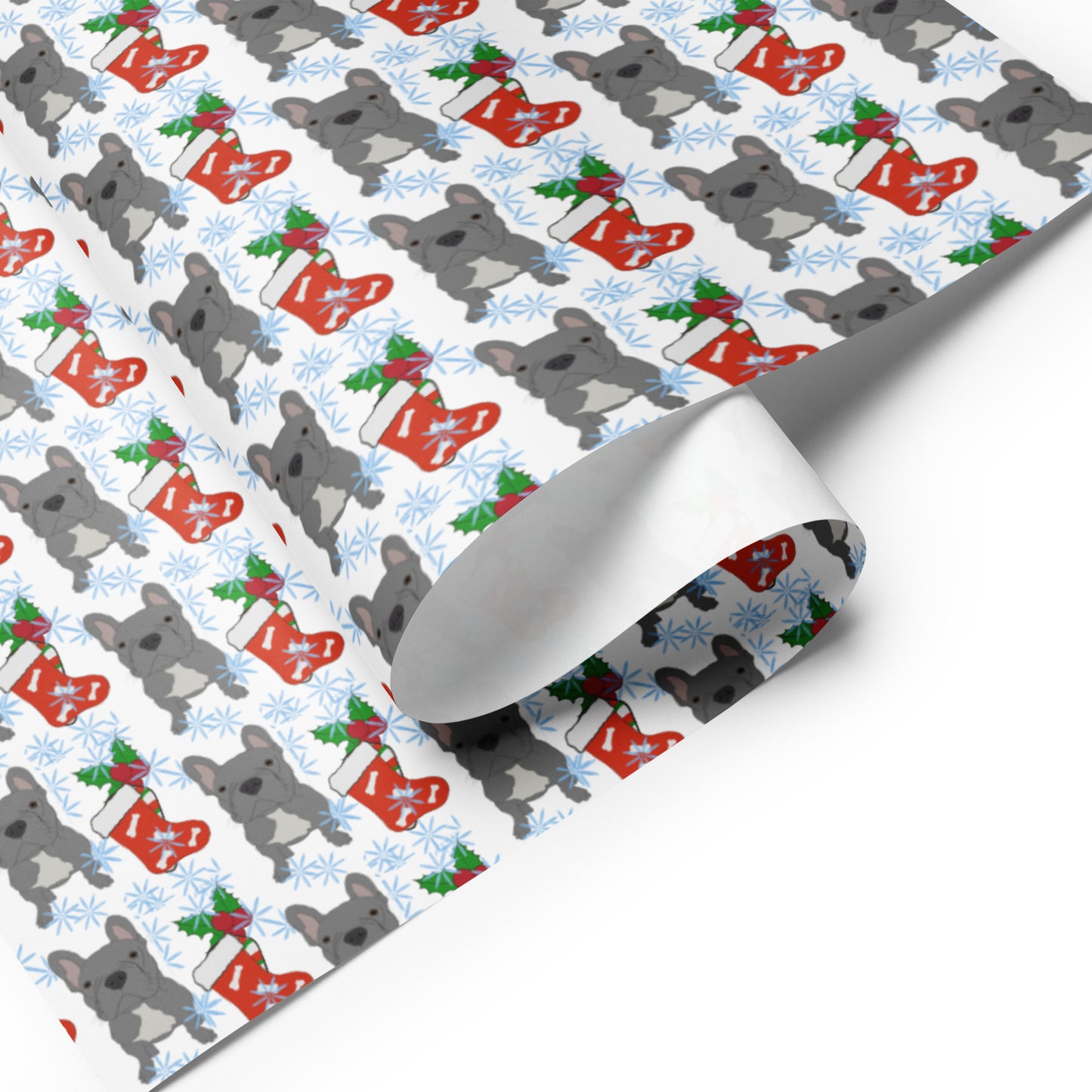 French Bulldog (Grey) Wrapping Paper Sheets