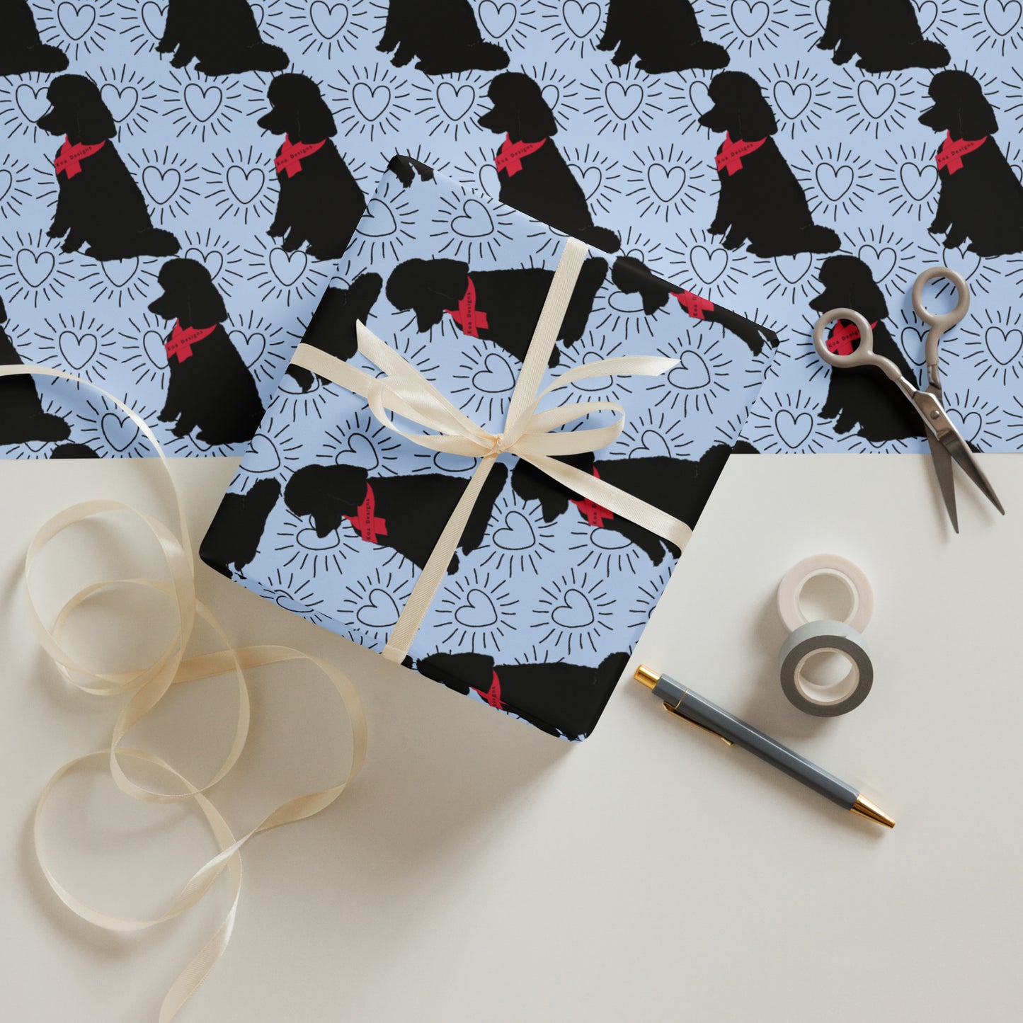 Koa Designs Logo Blue Wrapping Paper Sheets
