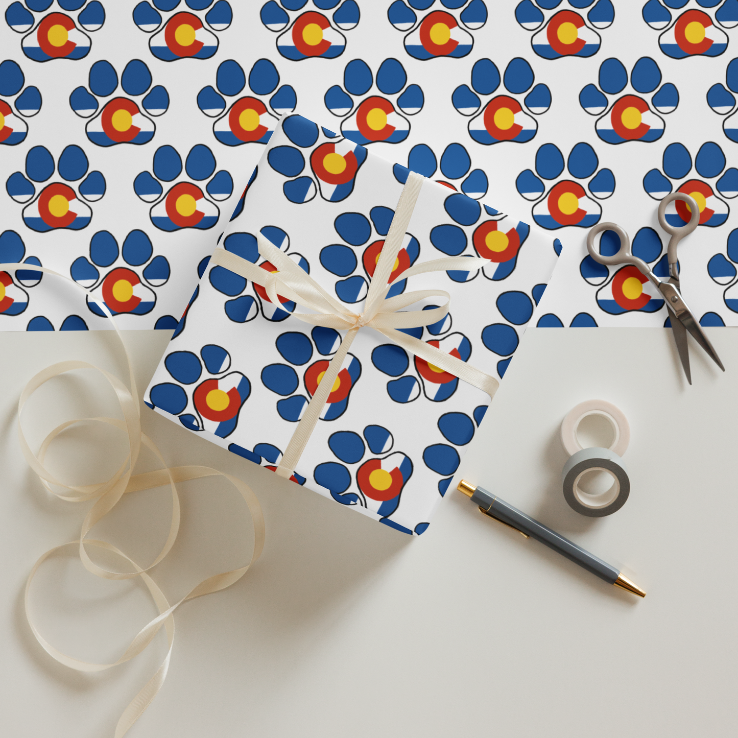 Colorado Paw Wrapping Paper Sheets