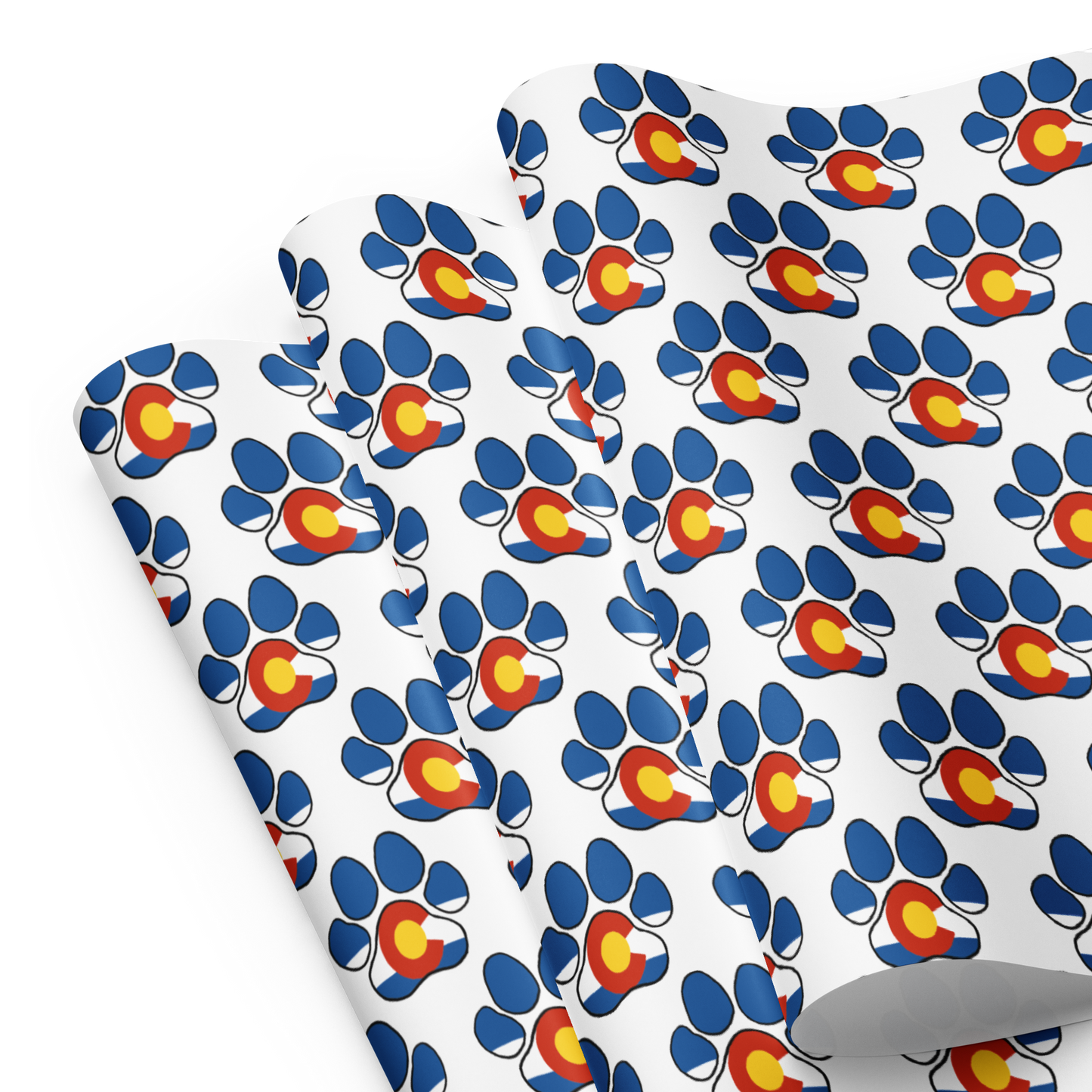 Colorado Paw Wrapping Paper Sheets