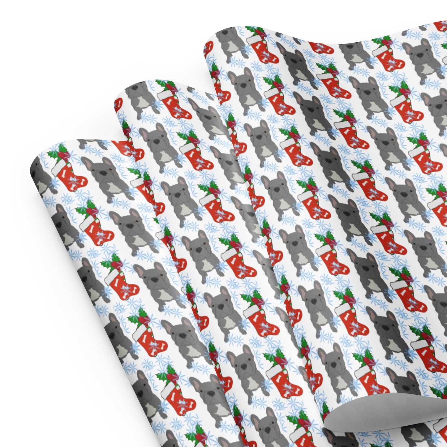 French Bulldog (Grey) Wrapping Paper Sheets