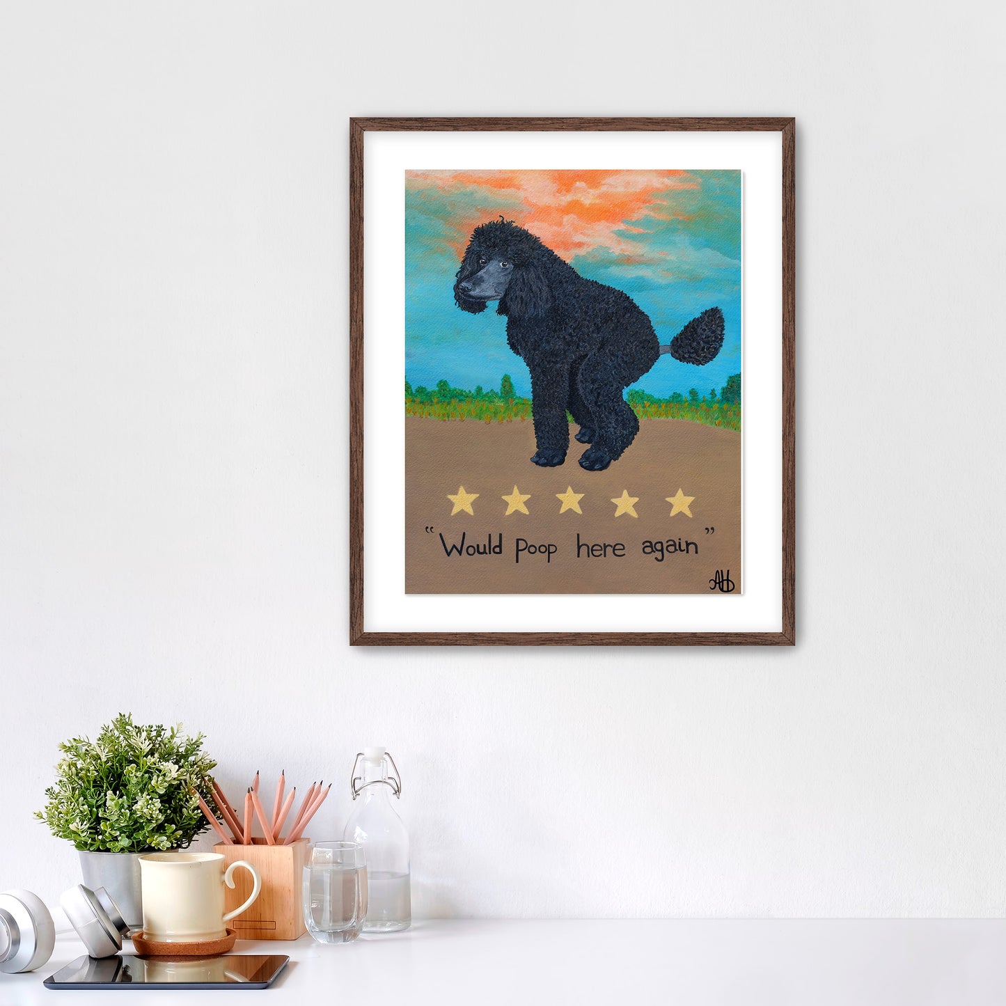 Five Star Poodle Rating Print