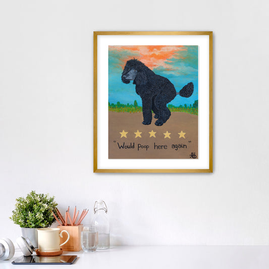 Five Star Poodle Rating Print