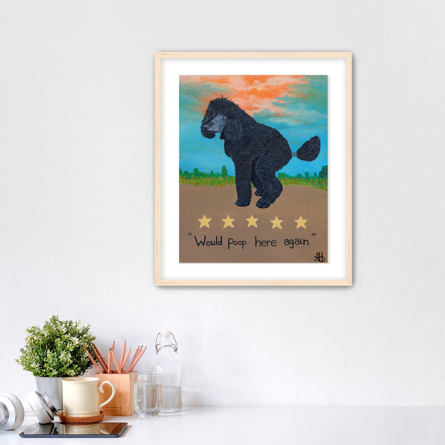 Five Star Poodle Rating Print