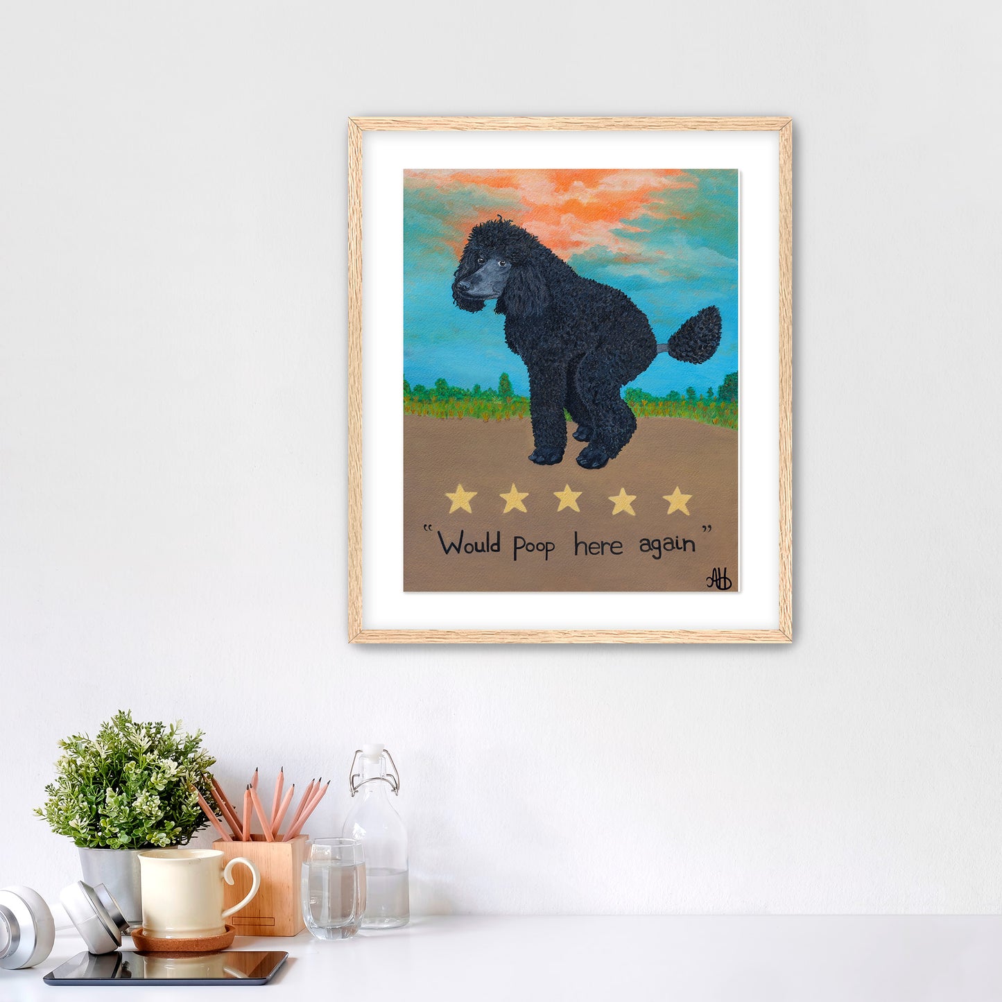 Five Star Poodle Rating Print