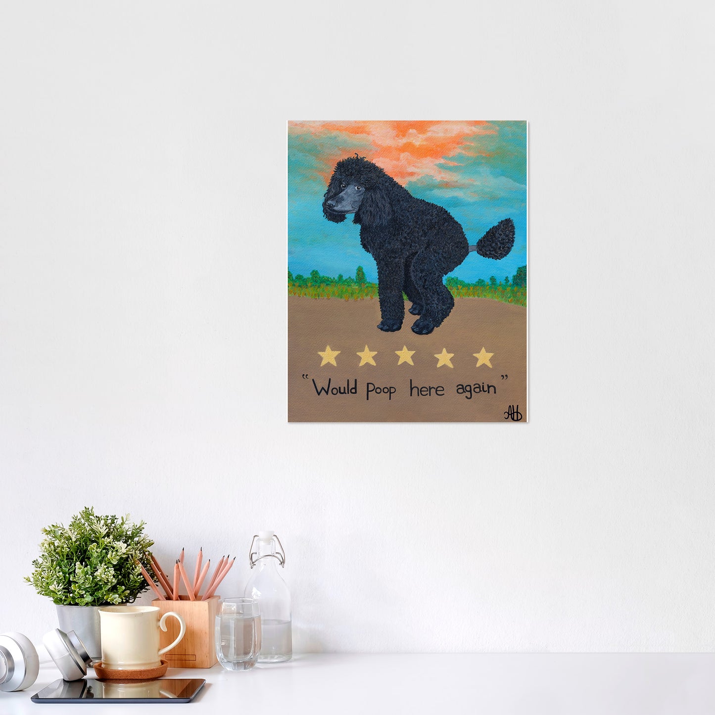 Five Star Poodle Rating Print