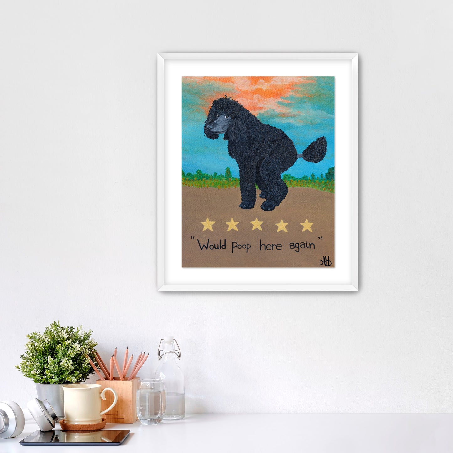 Five Star Poodle Rating Print