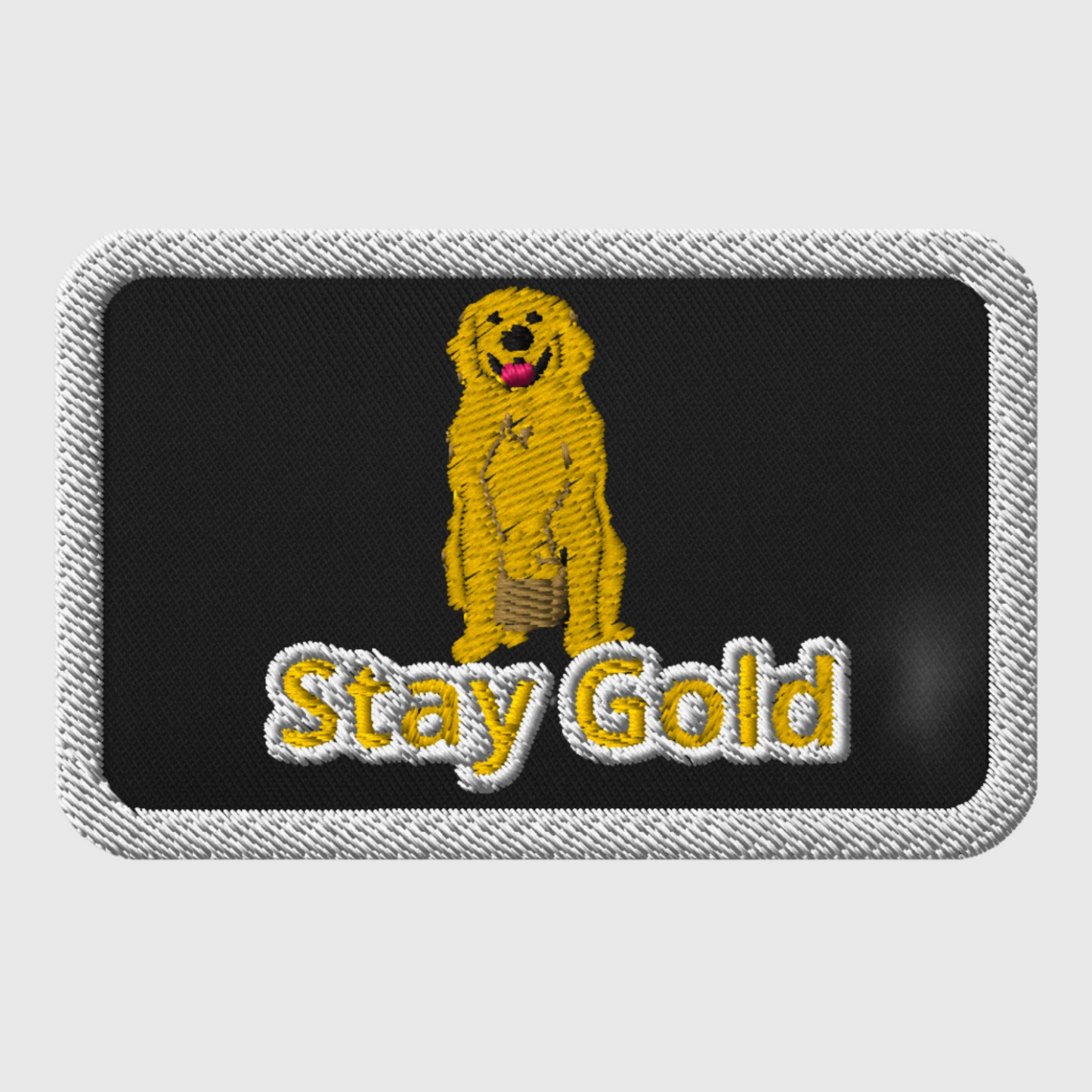 Stay Gold, Golden Retriever Embroidered Patch